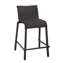 Sgabello bar polyrattan adila noce cm49x59h81/103