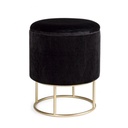 Sgabello con struttura metallo oro contenitore nero