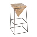 Sgabello legno industrial bar prismy cm 70 h