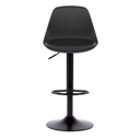 Sgabello regolabile completamente nero  36x40x85 cm