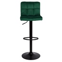 Sgabello regolabile verde scuro con gambe nere opache