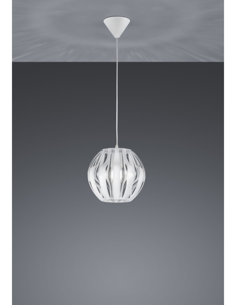 Sospensione 1 X E27 Pumpkin Bianco Ø23 cm Trio Lighting