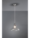 Sospensione 1x E27 Aldo Nichel Vetro Trasparente Ø28 cm Trio Lighting