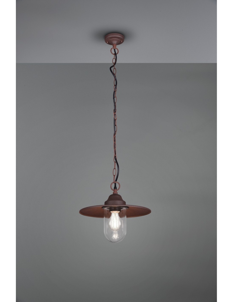 Sospensione Brenta Ruggine con Diffusore Vetro IP44