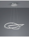 Lampada Sospensione 2 Cerchi Led Nichel Opaco Dimmerabile