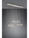 Lampadario Sospensione 3 Anelli Led Dimmer Nichel Opaco