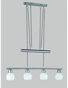 Sospensione 4 Luci Saliscendi Freddy Nichel L78 cm Trio Lighting