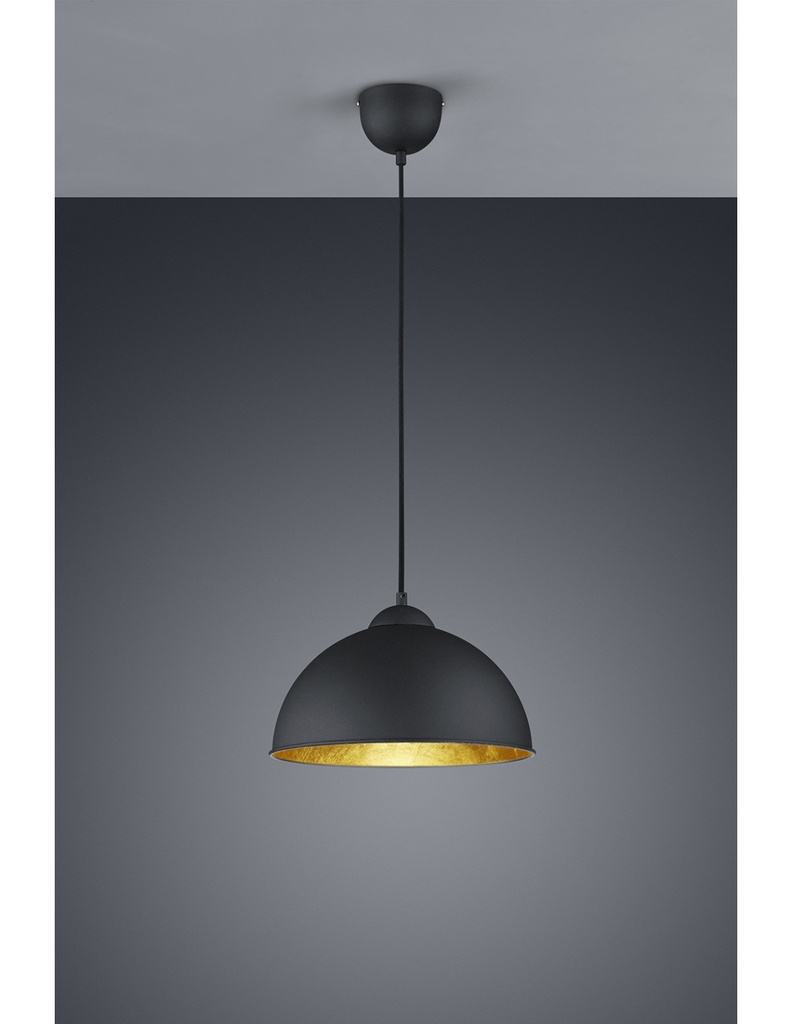Sospensione Cupola Jimmy Nero e Oro Ø31 cm - Trio Lighting