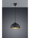 Sospensione Cupola Jimmy Nero e Oro Ø31 cm - Trio Lighting