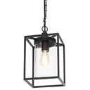 Sospensione E27 in Alluminio Pressofuso, Diffusori Trasparenti, Altezza Max 180mm, Potenza Max 25W