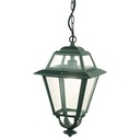 Sospensione E27 Elegance Grafite - Struttura in Alluminio Pressofuso, Diffusori in Vetro Trasparente