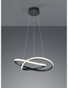 Lampada a Sospensione Moderna Dimmerabile 27W Ø60 cm Antracite Nero