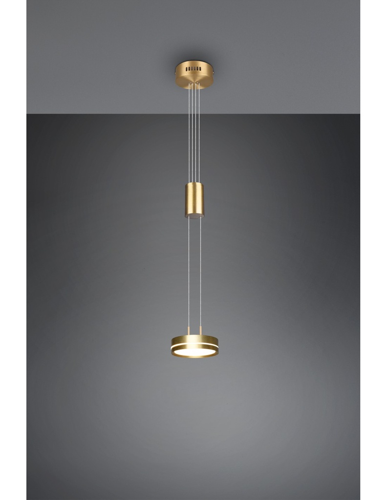 Sospensione Moderna Disco Led Franklin Ottone