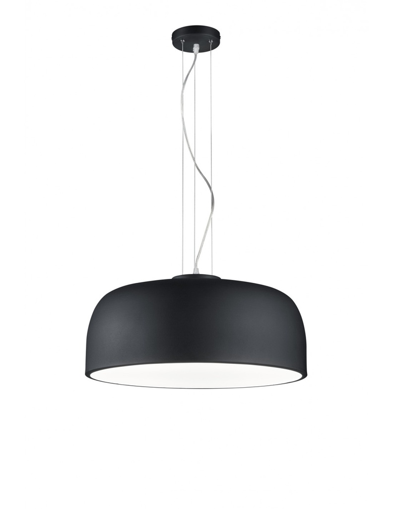 Sospensione Moderna Metallo Nero 4 Luci