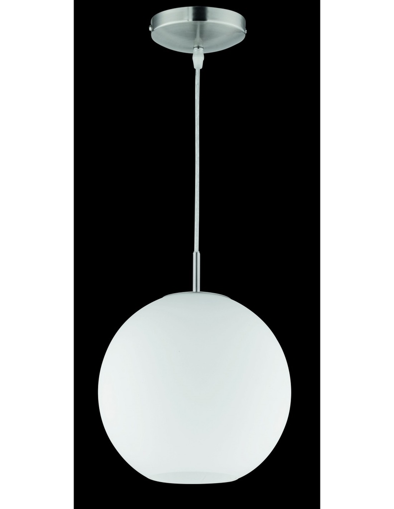 Lampada a Sospensione Moderna Boccia Vetro Bianco Ø25 cm