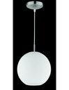 Lampada a Sospensione Moderna Boccia Vetro Bianco Ø25 cm
