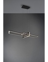 Sospensione Salinas 3 Rettangoli Led 34w Nero L110 cm Dimmerabile Trio Lighting