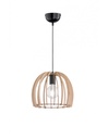 Sospensione in Legno Naturale con Cupola Ø30 cm