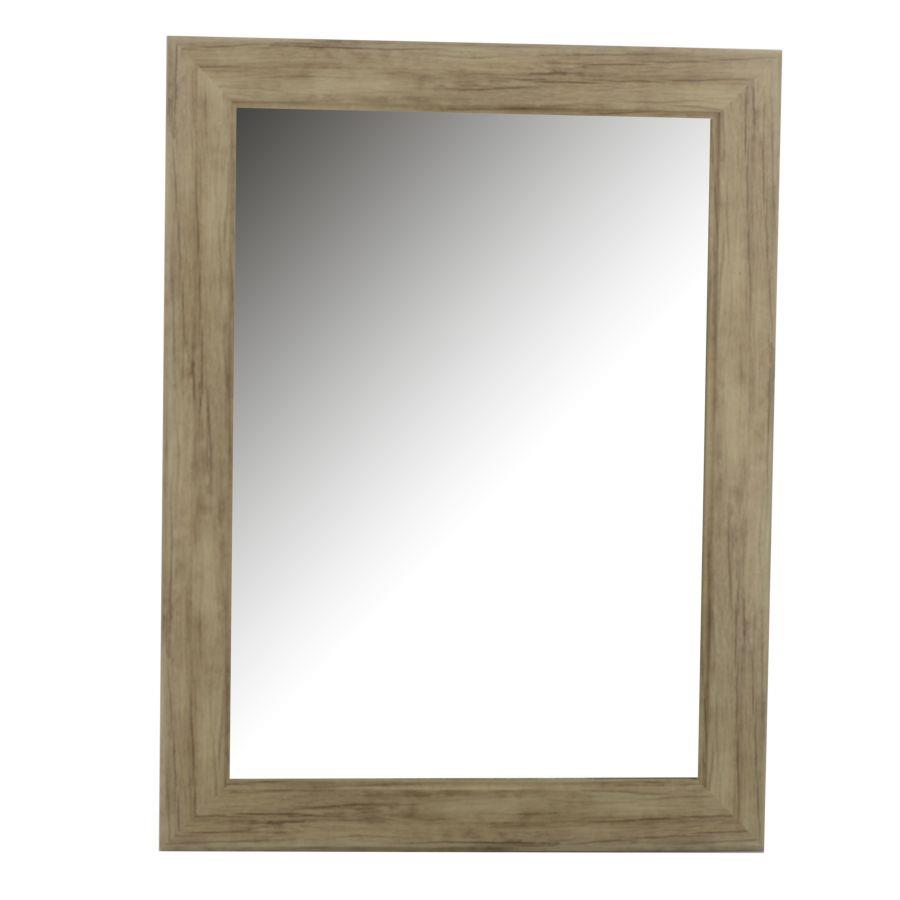 Specchio in legno noce rettangolare 64x84 cm