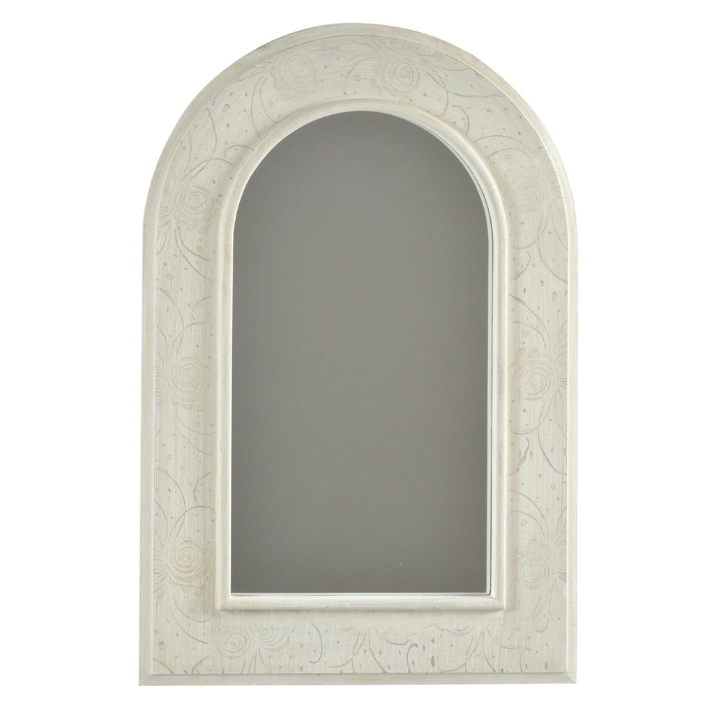 Specchio in legno crema cm40x2h60