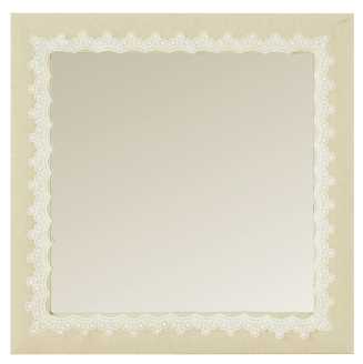 Specchio quadrato decoro pizzo fy-1525 - Dimensioni: 41,5 x 41,5 x 2 cm