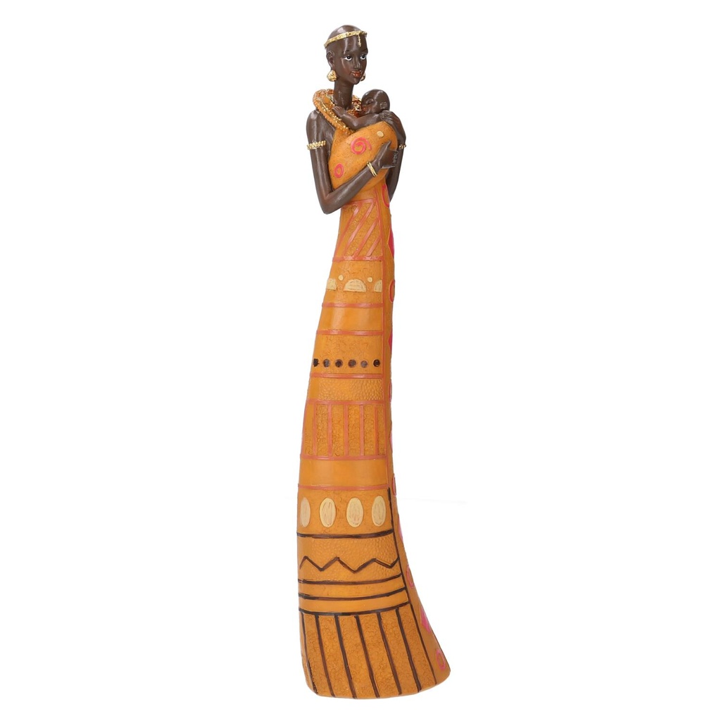 Statua Ceramica Donna Africa 9,5x6x38,5 cm