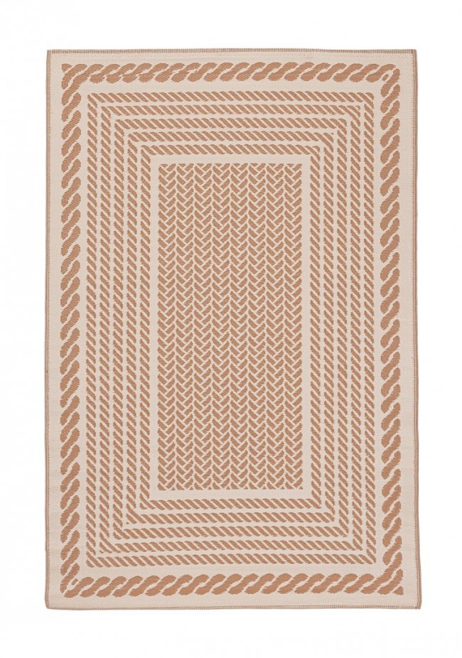 Tappeto Jacquard Reversibile Beige-Marrone 180x270