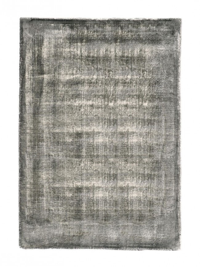 Tappeto Rashmi Grigio 140x200 - Tessuto Artigianale in Viscosa e Cotone