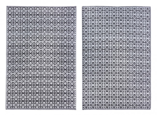 Tappeto Jacquard Tirrenia Nero-Bianco 150x210