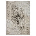 Tappeto grigio in fibre naturali stile fusion 160x230