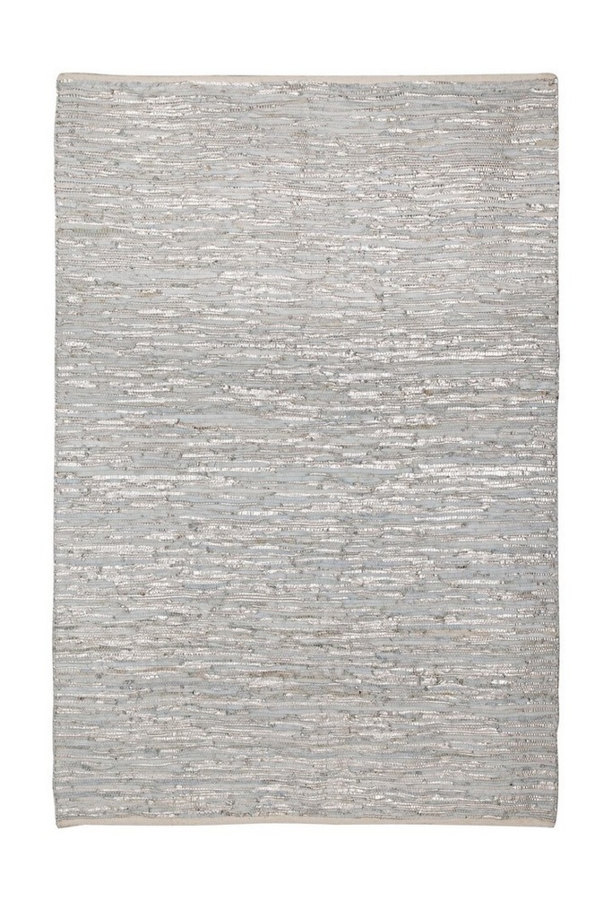 Tappeto in pelle argento Helen - 140 x 200 cm