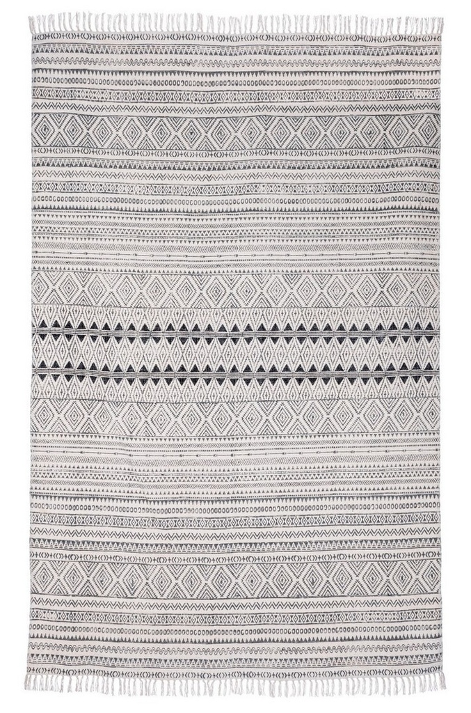 Tappeto etnico grigio Giordania 140 x 200 cm