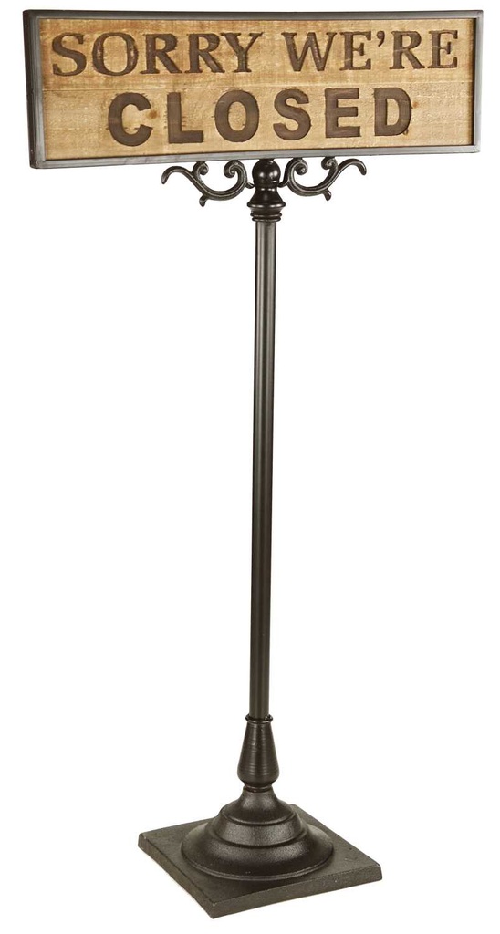 Targa Piedistallo Open-Closed cm. 57 x 23,5 h 105