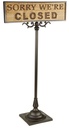 Targa Piedistallo Open-Closed cm. 57 x 23,5 h 105