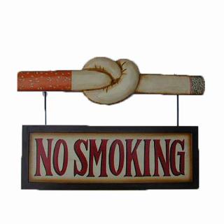 Targhetta birreria 'no smoking' cm54x32 da appendere