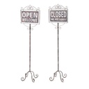 Targhetta con supporto alto aperto-chiuso cm30,5x23,5h111