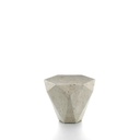Tavolino moderno in pietra beige, base in agata bianca, struttura interna in melaminico marino, finitura beige, fornito in kit da montare - 60x60x50