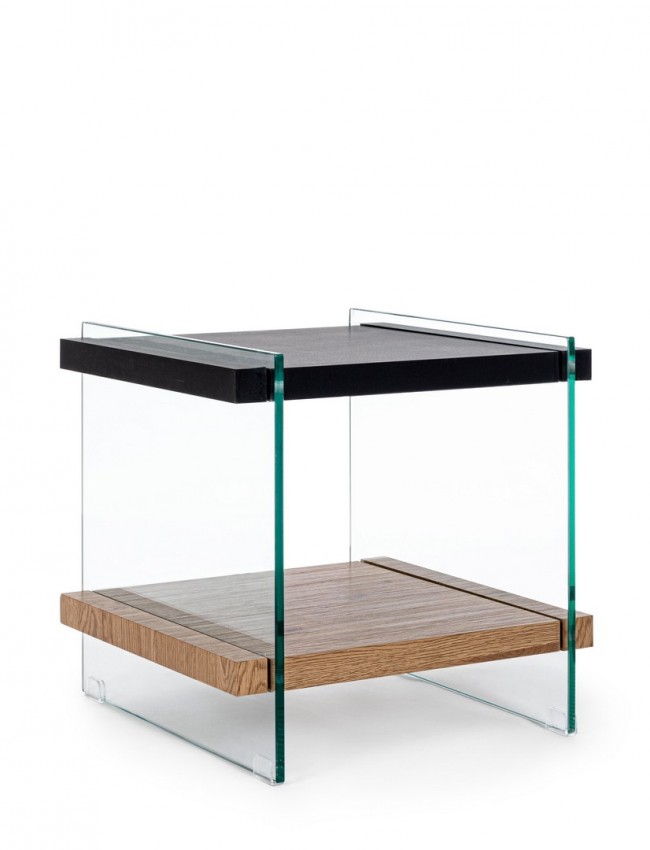 Tavolino in Legno Nero 50x50 - Design Moderno e Resistente