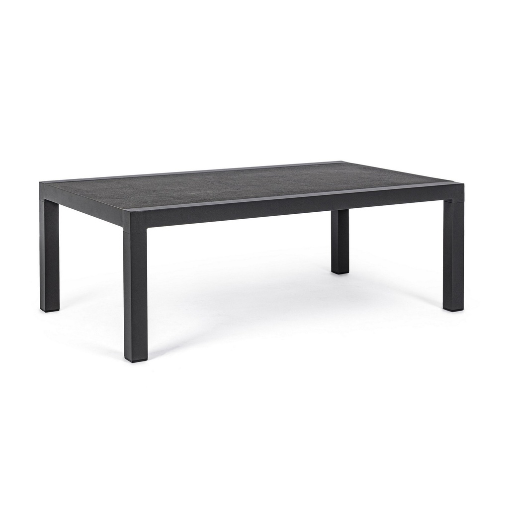 Tavolino in Alluminio Antracite 120x70x43h cm