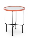 Tavolino moderno specchiato rosso D50