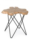 Tavolino in Radici di Teak con Gambe in Acciaio Verniciate