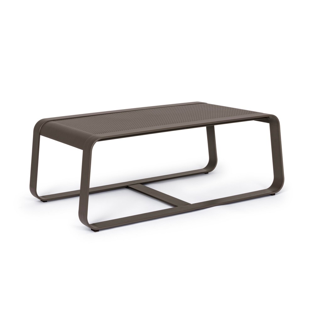 Tavolino coffee in alluminio stile industrial 105x62 cm