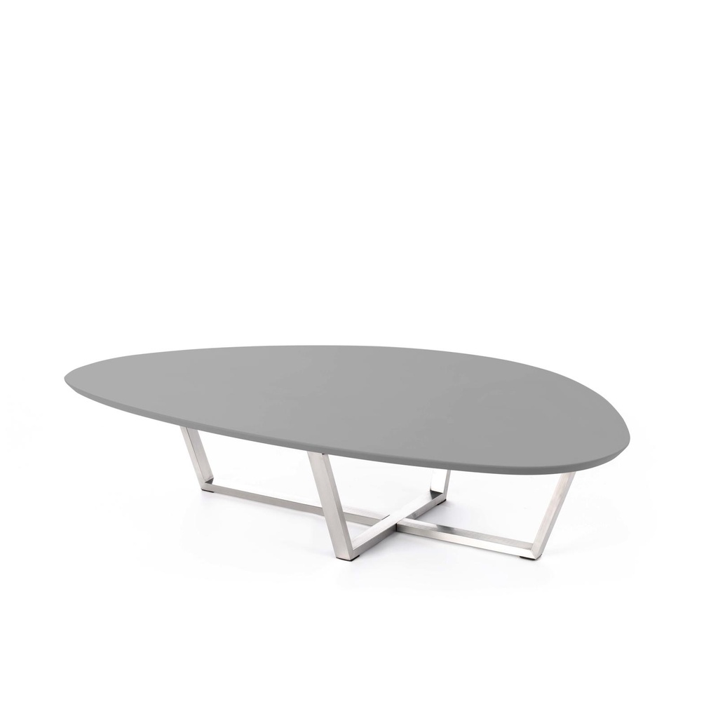 Tavolino in mdf grigio chiaro 140x80x32h cm