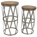 Tavolino in legno tondo cmø38,5h72,5