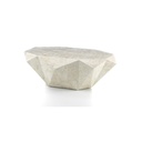 Tavolino moderno in pietra fossile beige, 120x70x40
