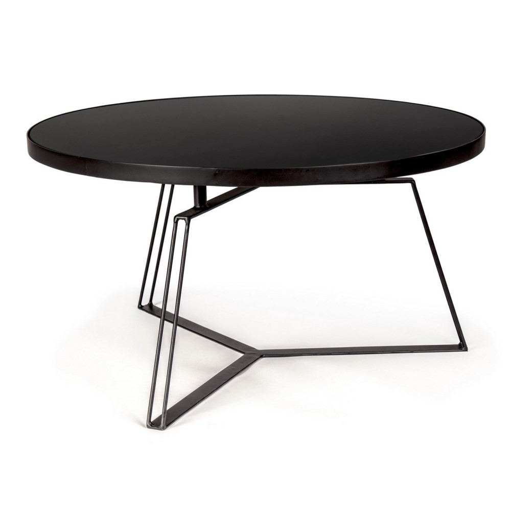 Tavolino in metallo design Ø70a - 38h