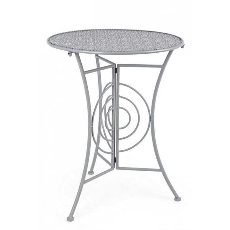 Tavolino pieghevole da giardino in acciaio Grigio Marlene 60x77 cm