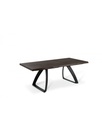 Tavolo allungabile in rovere termocotto e gambe in metallo, 160-240 x 90 x 76 cm