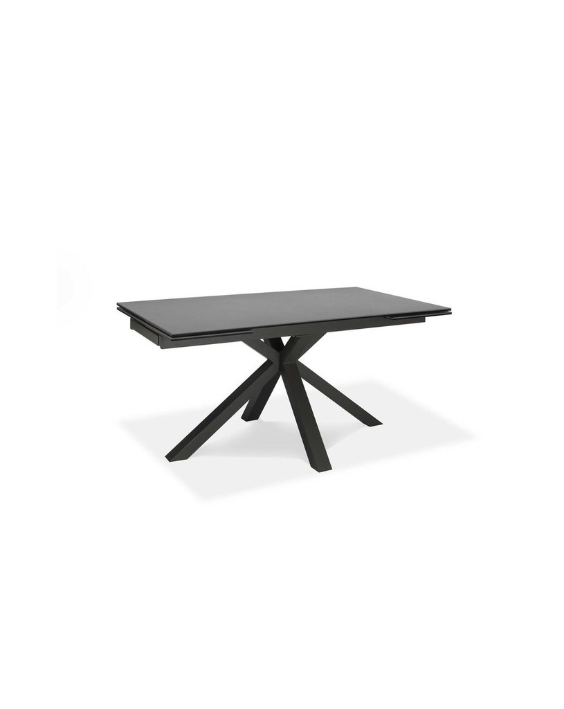 Tavolo allungabile in ceramica grigio grafite, 160-240 x 90 x 76 cm