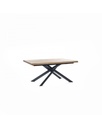 Tavolo allungabile elegante in rovere impiallacciato e gambe in metallo, 160-240 x 90 x 76 cm